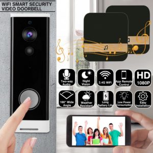 WIFI Doorbell Video Door 1080P HD Wireless Smart Home IP Camera Security Alarm Night Vision