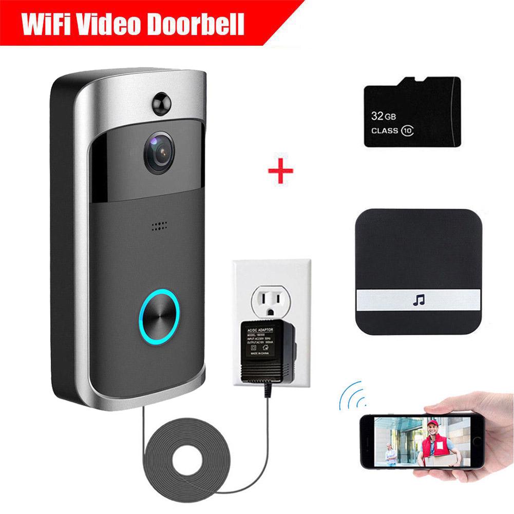 WiFi Wireless Video Doorbell Two-Way Talk Smart Door Bell Security Camera HD UK